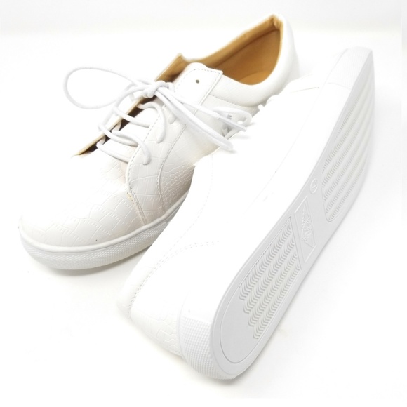 Women's Laced Walking Shoes, SN-2806, White - Picture 5 of 6